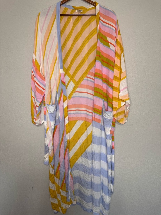 Billabong Other - Billabong Y2K Sandy Shore multi-colored midi swim cover-up kimono M/L